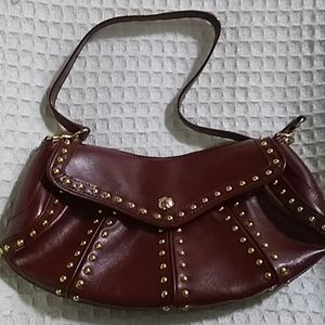 Beautiful burgundy MAXX NY leather purse